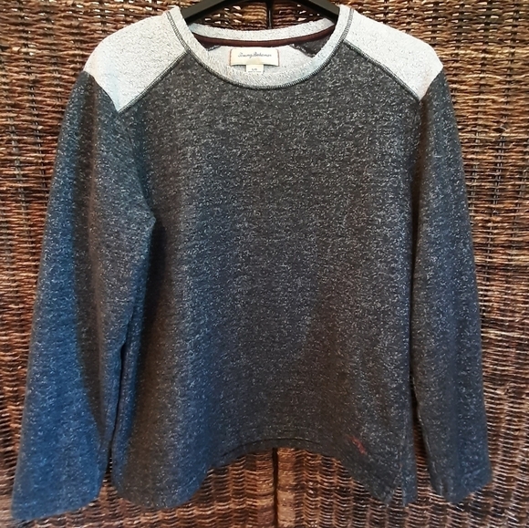 Tommy Bahama Cozy Fleece Loungewear Sweatshirt 229901 Black Gray Size L - Picture 1 of 9